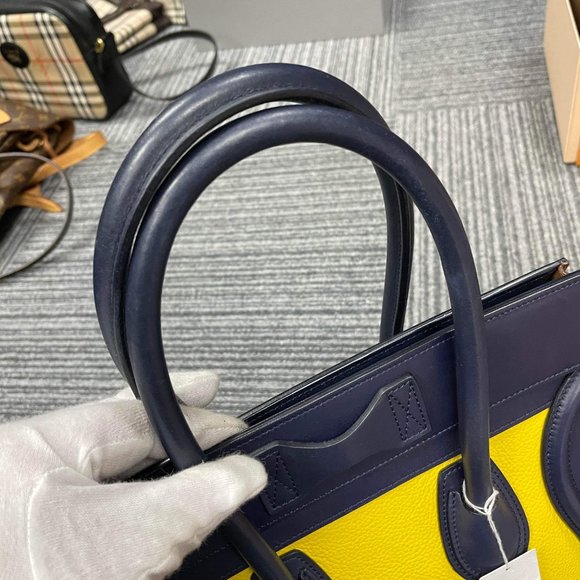 Celine Multicolor Suede And Leather Micro Luggage Tote - Picture 5 of 16